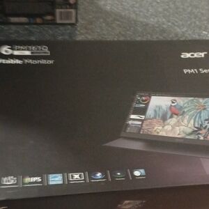 Acer Black Portable Monitor with Color Display Accents